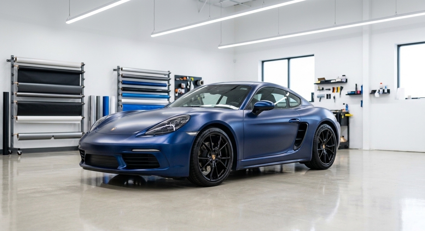 Satin midnight blue — Cayman conversion